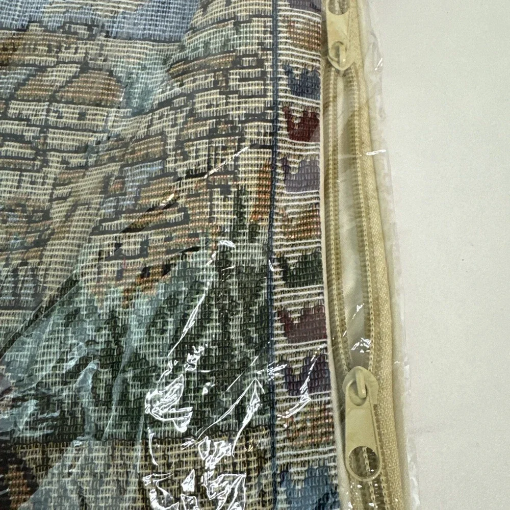 Jerusalem Tapestry Bag Laptop Tablet Handbag Expandable 14x14 Camel Old City
